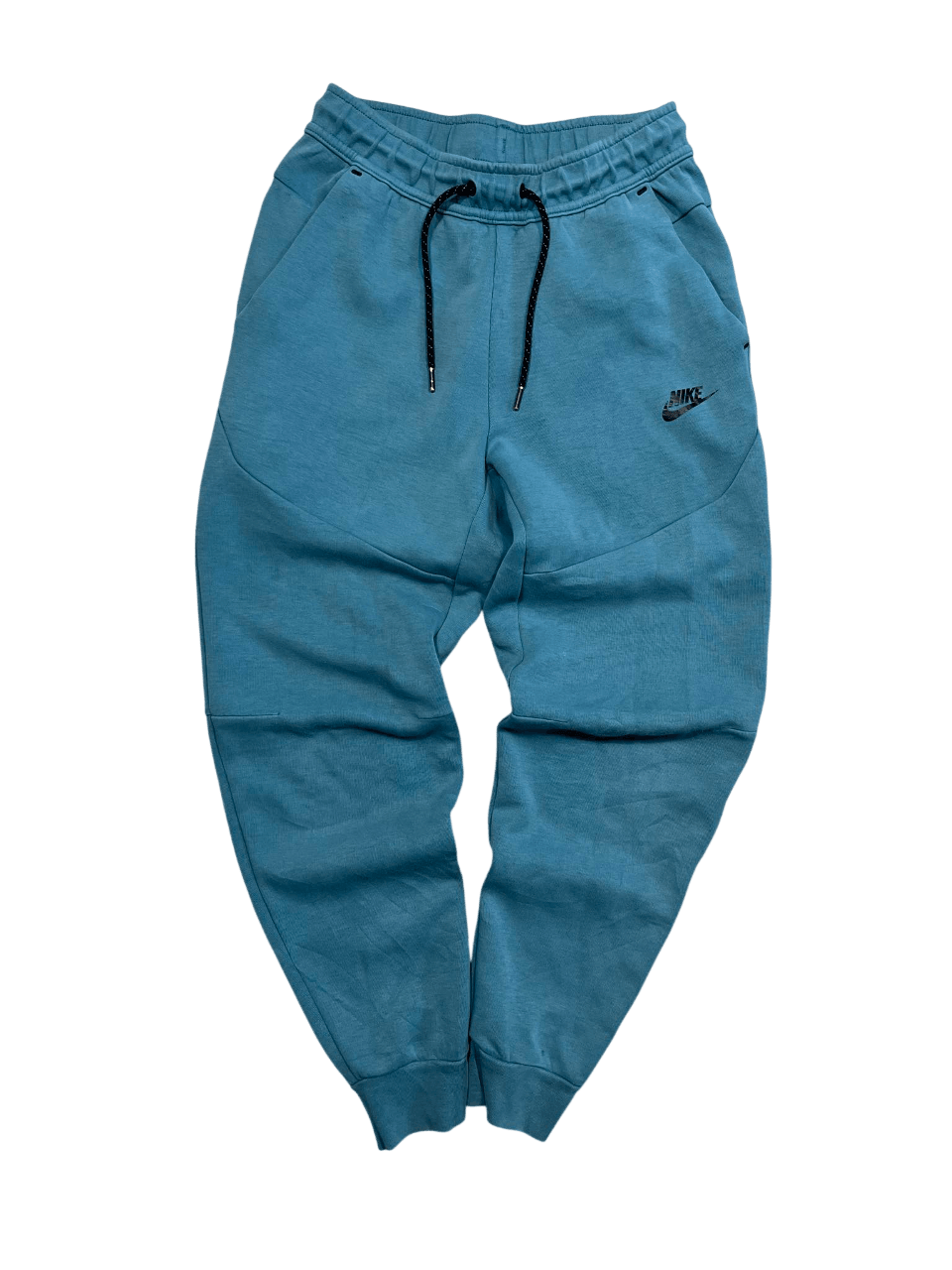 Kék Nike férfi streetwear melegítőnadrág, húzózsinóros derékkal, vintage stílus