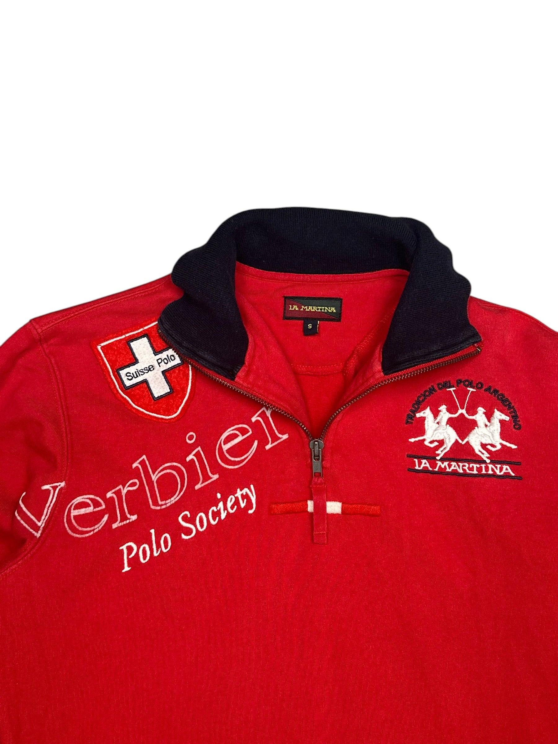 La Martina Verbier Polo Society 1/4 Quarter Zip Up (S-M)