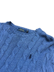 Polo Ralph Lauren Blue Cable Knit Crewneck (M)