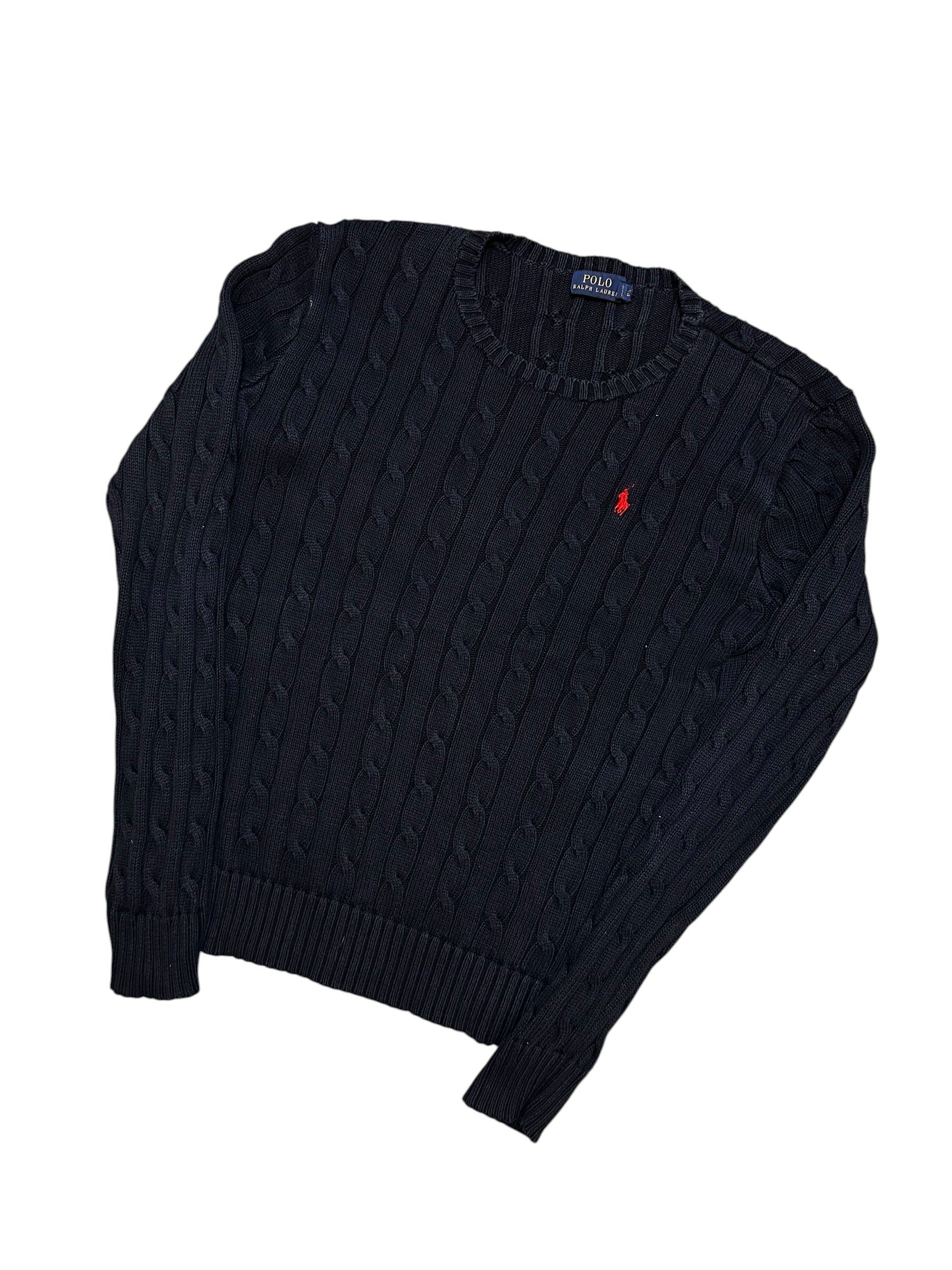 Polo Ralph Lauren Navy Knitted Crewneck (Women M)
