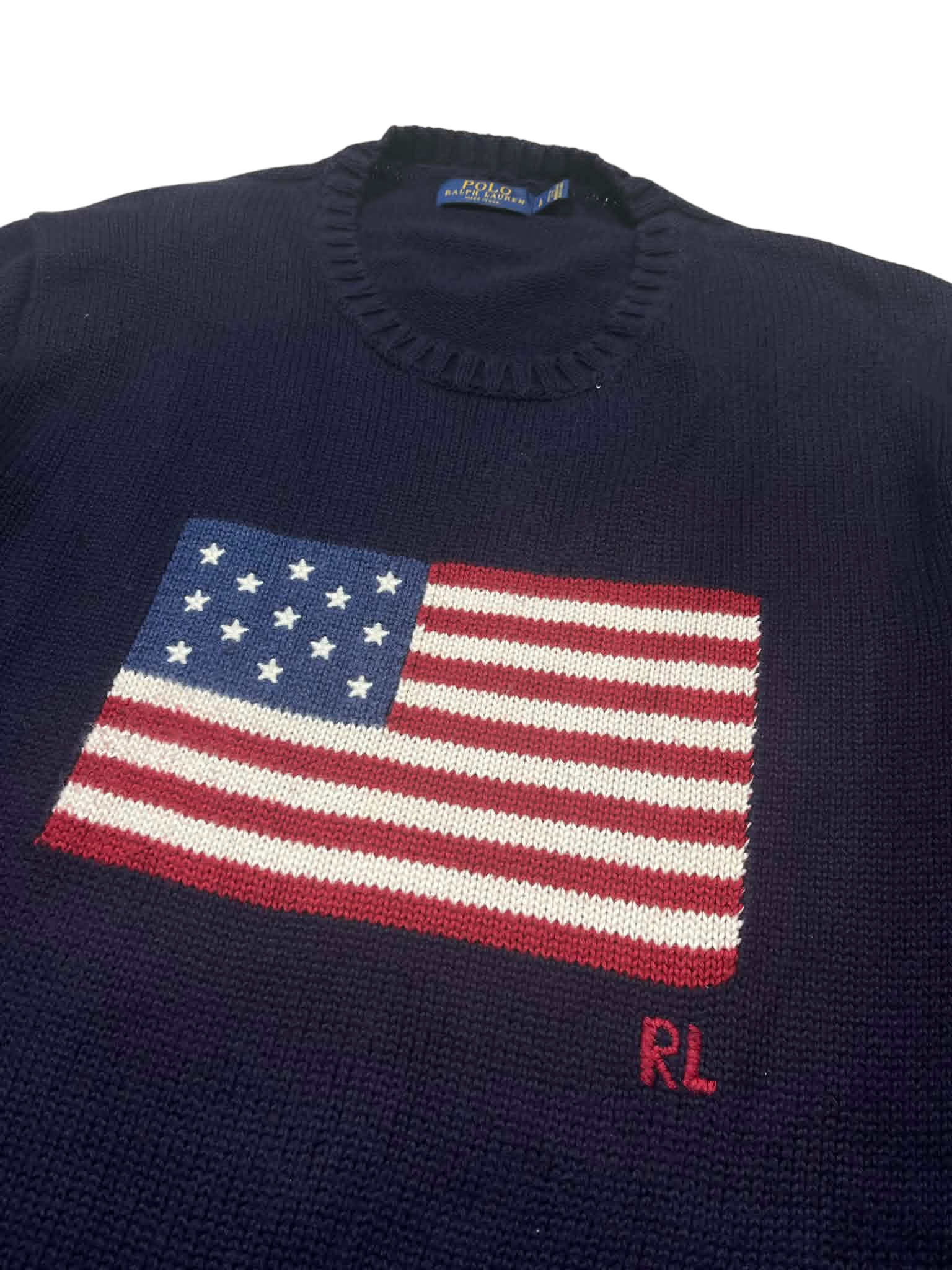 Polo Ralph Lauren USA Flag Crewneck Pulover (L-XL)