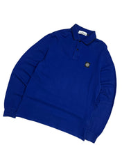 Stone Island Blue Long Sleeve Poloshirt (L)