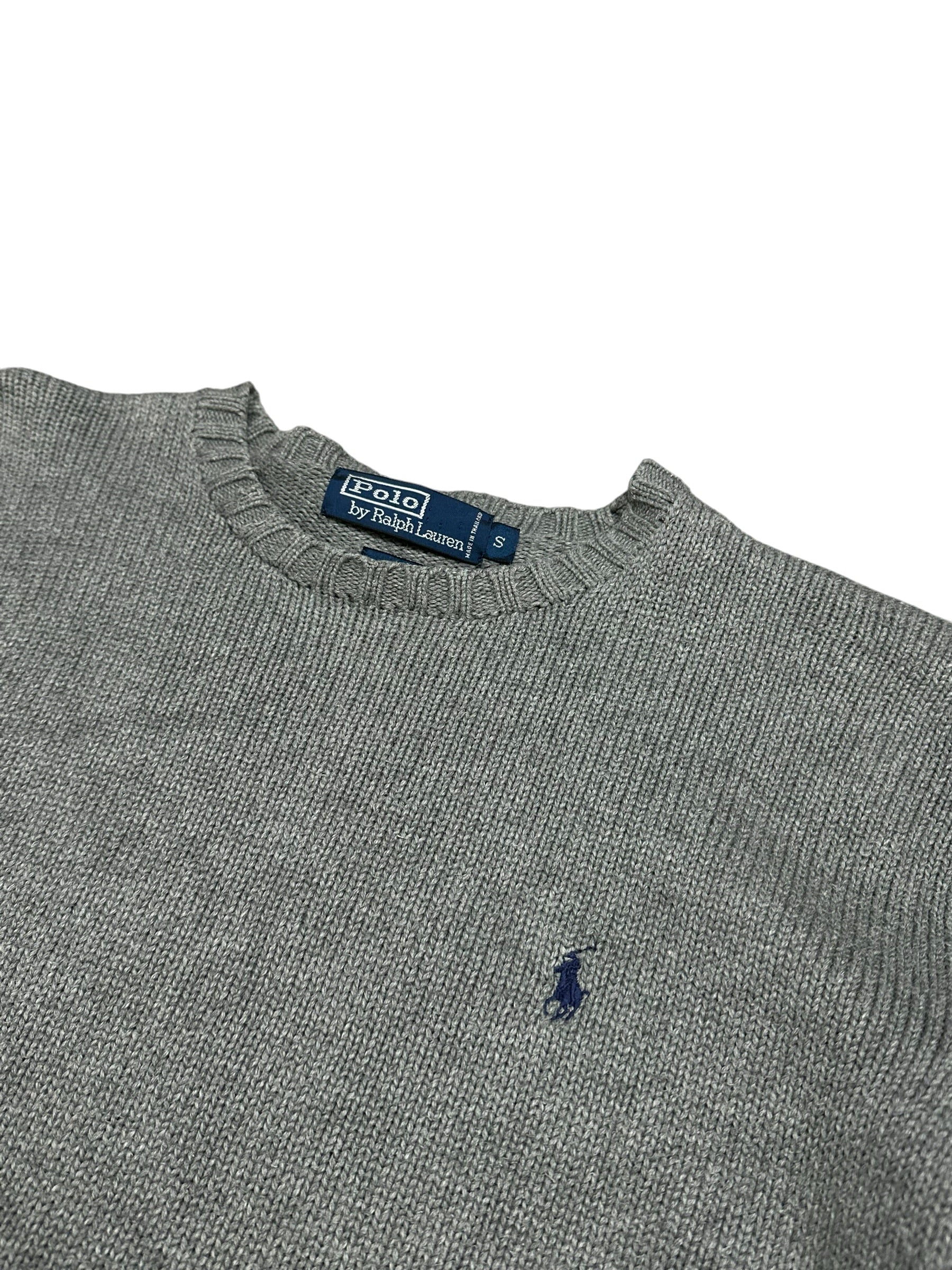 Polo Ralph Lauren Vintage Grey Knitted Crewneck (S-M)
