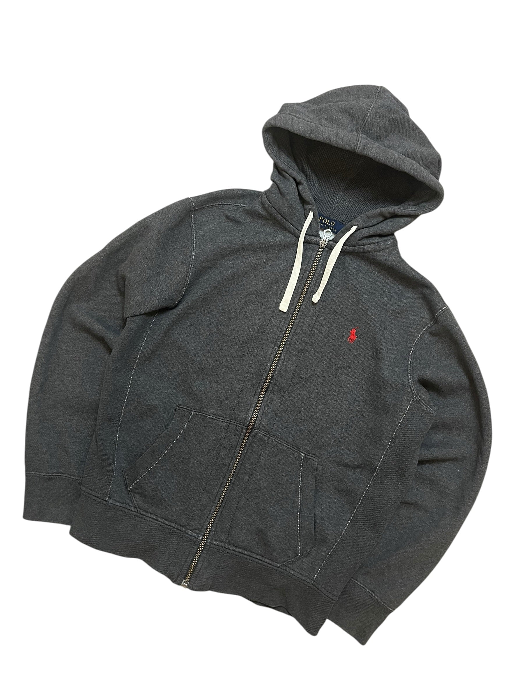 Polo Ralph Lauren Grey Full Zip Up Hoodie (M)