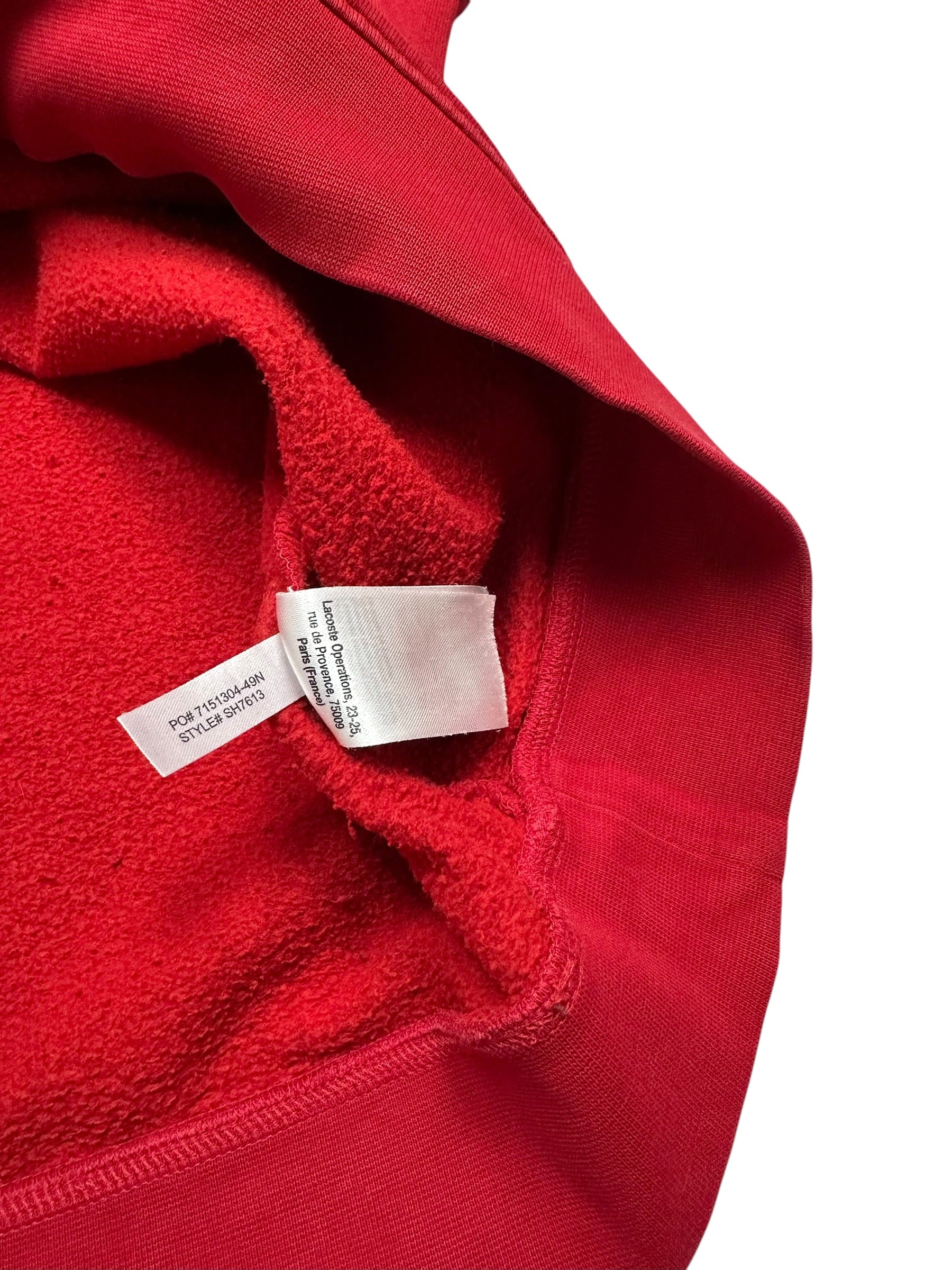 Lacoste Red Crewneck Sweatshirt