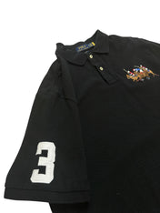 Polo Ralph Lauren Black Triple Pony Poloshirt (XL)
