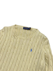 Polo Ralph Lauren Cream Cable Knit Crewneck (Women M)