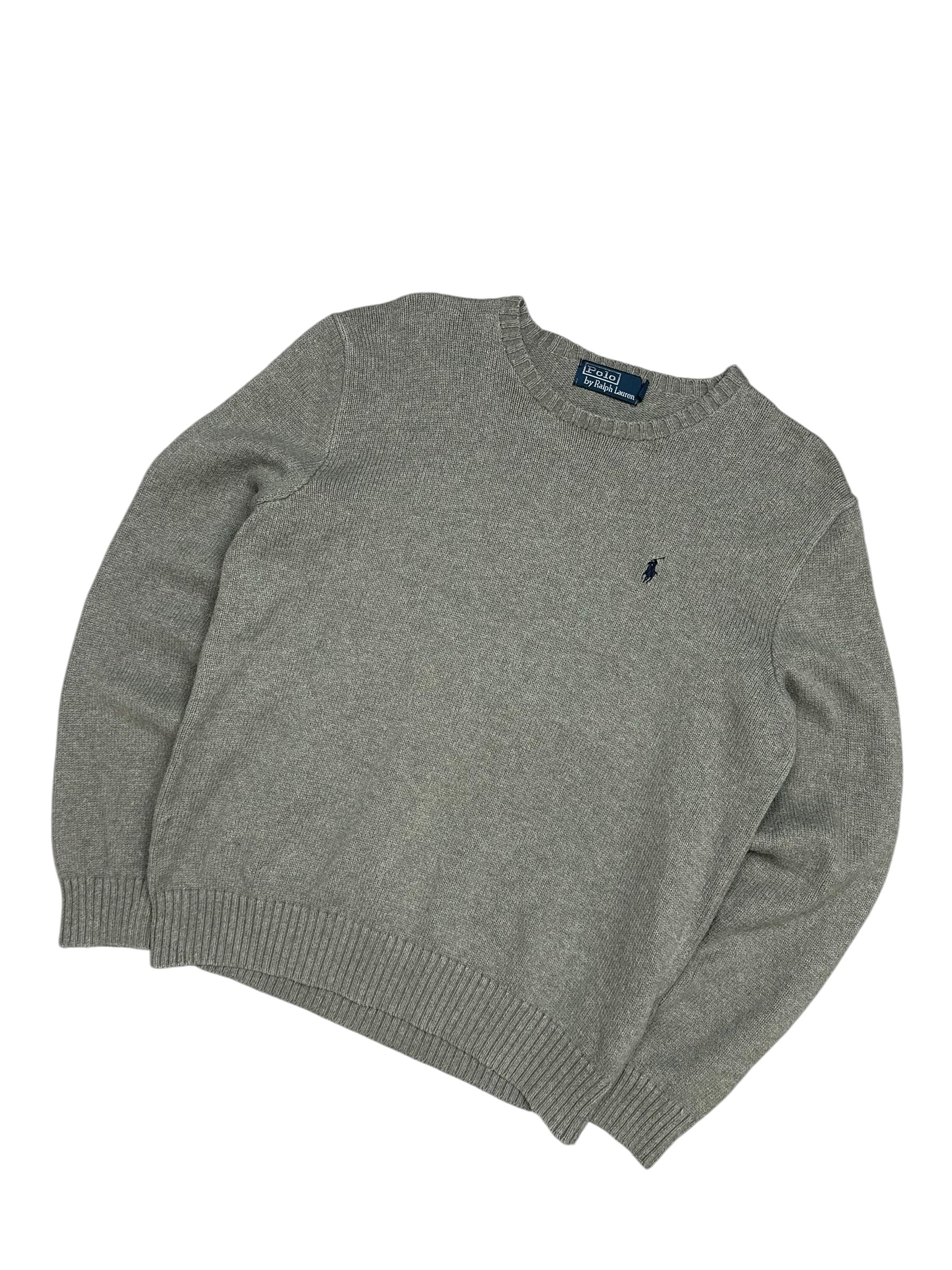 Polo Ralph Lauren Vintage Grey Knitted Crewneck (S-M)