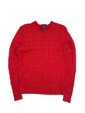 Polo Ralph Lauren Red Cable Knit Crewneck (M)