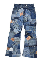 Custom Levi's Patchwork Jeans (M-L)