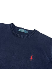 Polo Ralph Lauren Vintage Navy Knitted Crewneck (L)