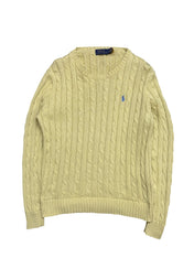 Polo Ralph Lauren Cream Cable Knit Crewneck (Women M)
