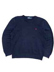 Polo Ralph Lauren Vintage Navy Knitted Crewneck (L)