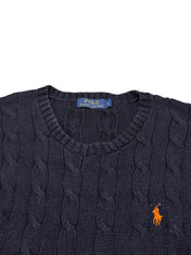 Polo Ralph Lauren Navy Cable Knit Crewneck (L)