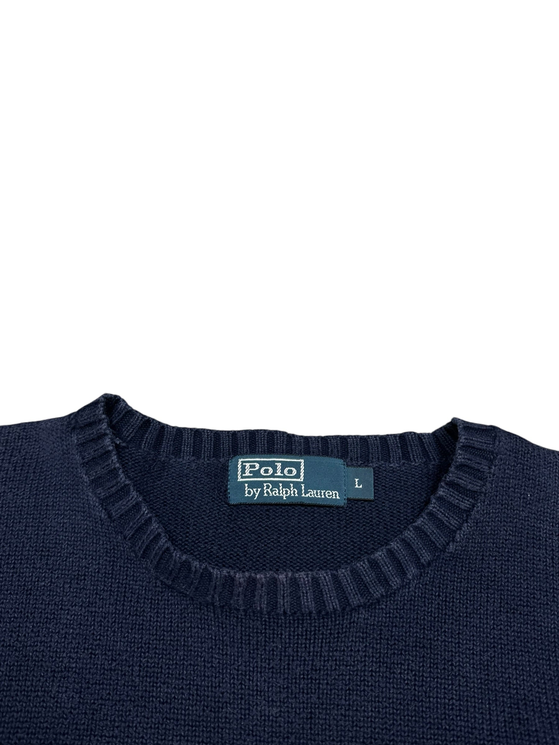 Polo Ralph Lauren Vintage Navy Knitted Crewneck (L)