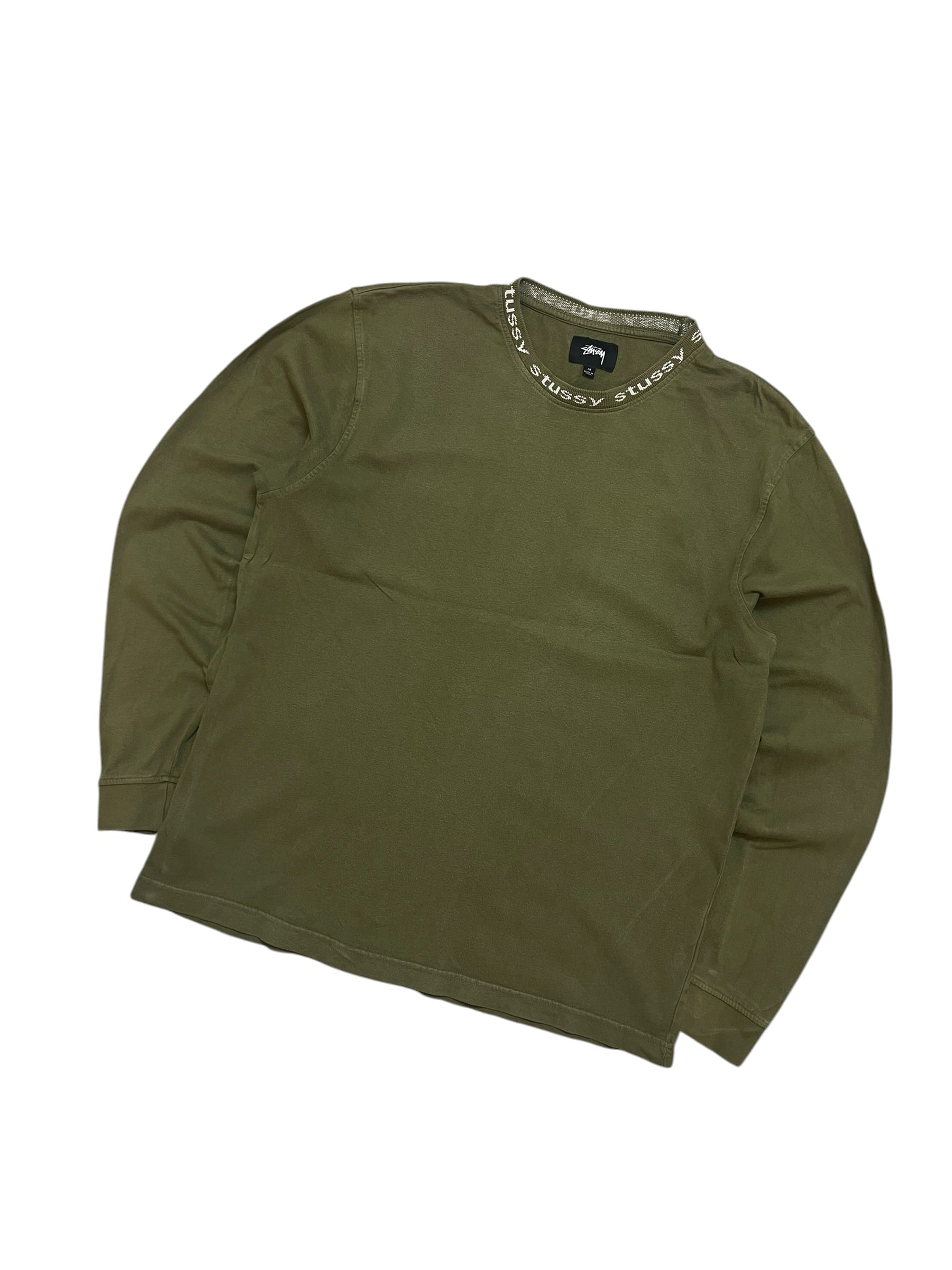 Stüssy Olive Long Sleeve T-Shirt (M)