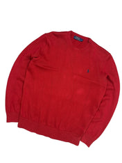 Polo Ralph Lauren Red Knitted Crewneck (M)