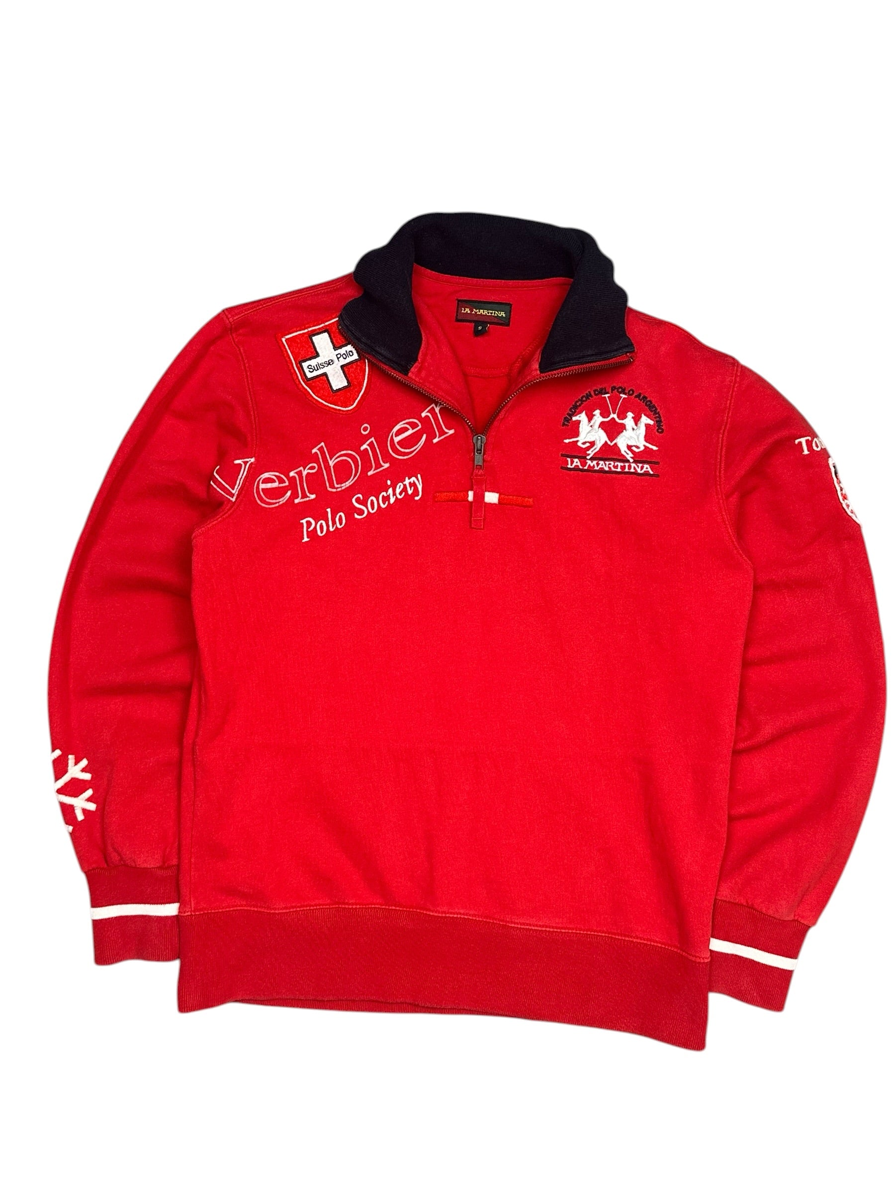 La Martina Verbier Polo Society 1/4 Quarter Zip Up (S-M)