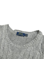 Polo Ralph Lauren Grey Cable Knit Crewneck (XL)