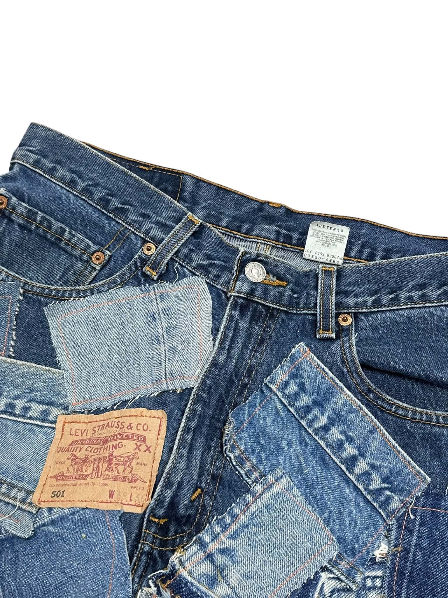 Custom Levi's Patchwork Jeans (M-L)