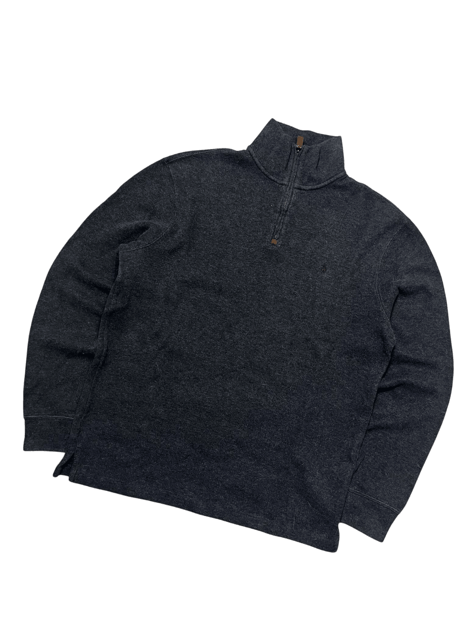 Fekete negyedujs cipzáras, hosszú ujjú vintage streetwear felső, férfi divat