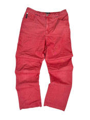 Piros csíkos vintage streetwear nadrág, klasszikus fazon, designer stílusban