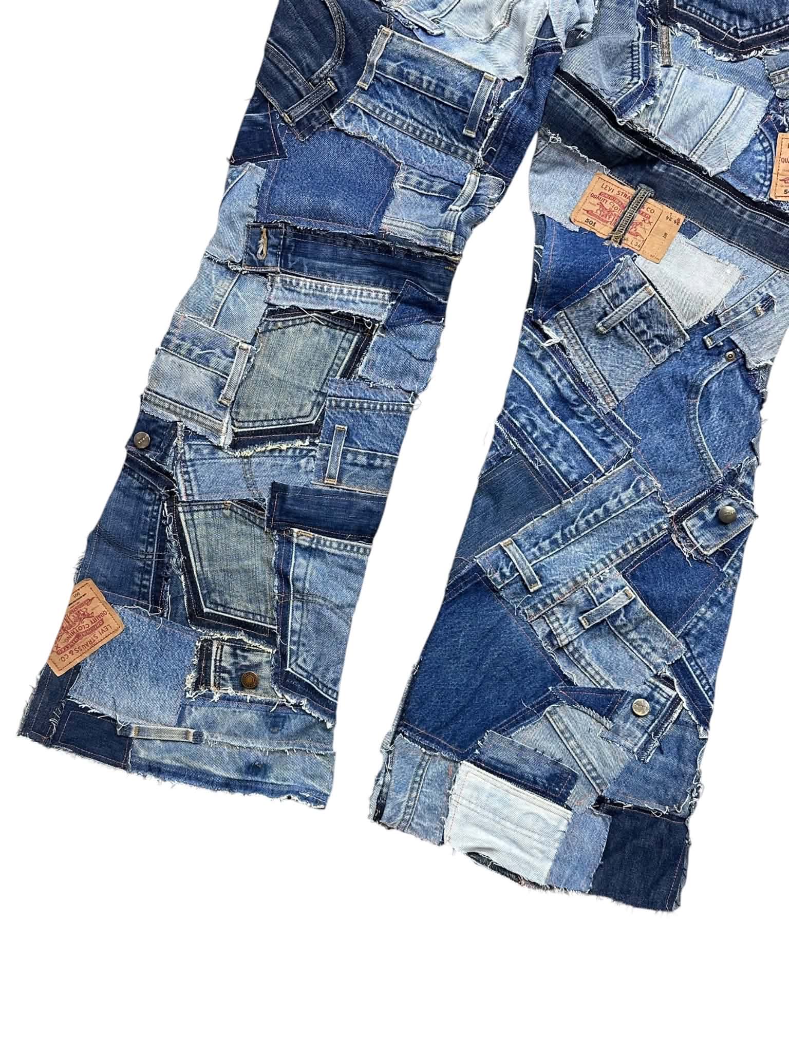 Custom Levi's Patchwork Jeans (M-L)