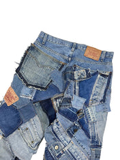 Custom Levi's Patchwork Jeans (M)