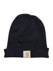 Fekete kötött Carhartt streetwear sapka logóval, egyszerű vintage dizájn