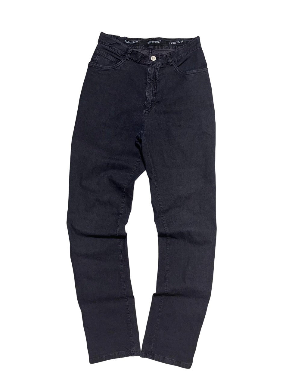 Férfi fekete vintage farmernadrág, magas derekú, streetwear stílus