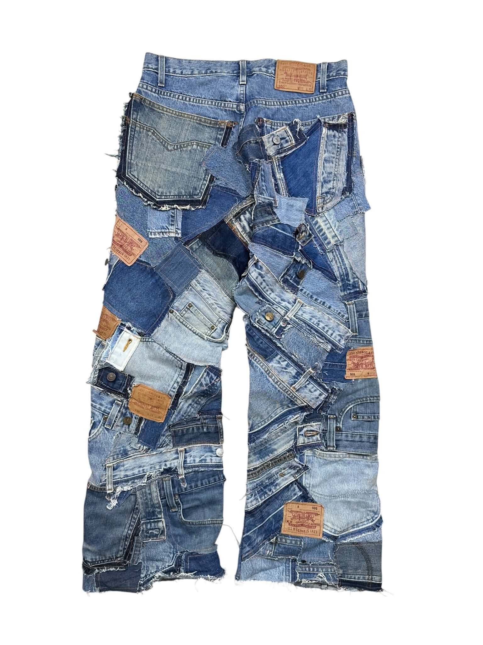 Custom Levi's Patchwork Jeans (M)