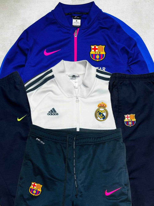 FC Barcelona és Real Madrid logós, vintage Nike és Adidas melegítő szettek