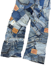 Custom Levi's Patchwork Jeans (M)