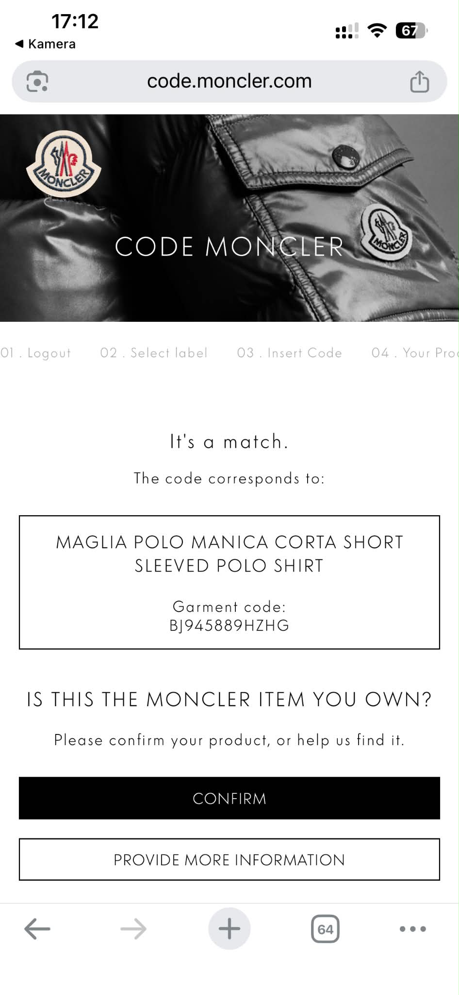 Moncler Poloshirt (S-M)