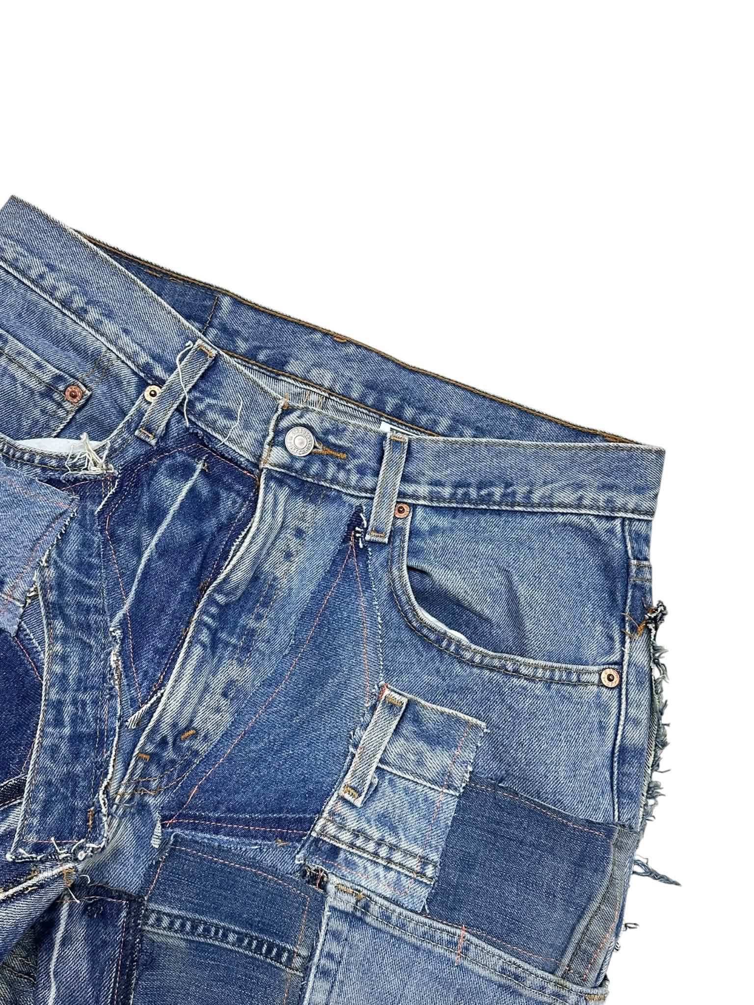 Custom Levi's Patchwork Jeans (M)