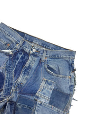Custom Levi's Patchwork Jeans (M)