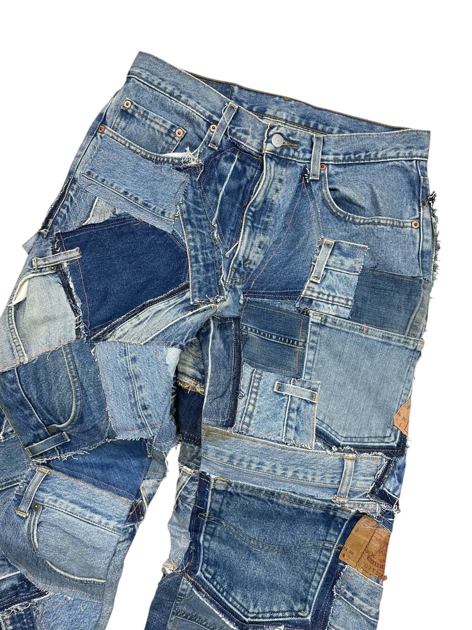 Custom Levi's Patchwork Jeans (M)