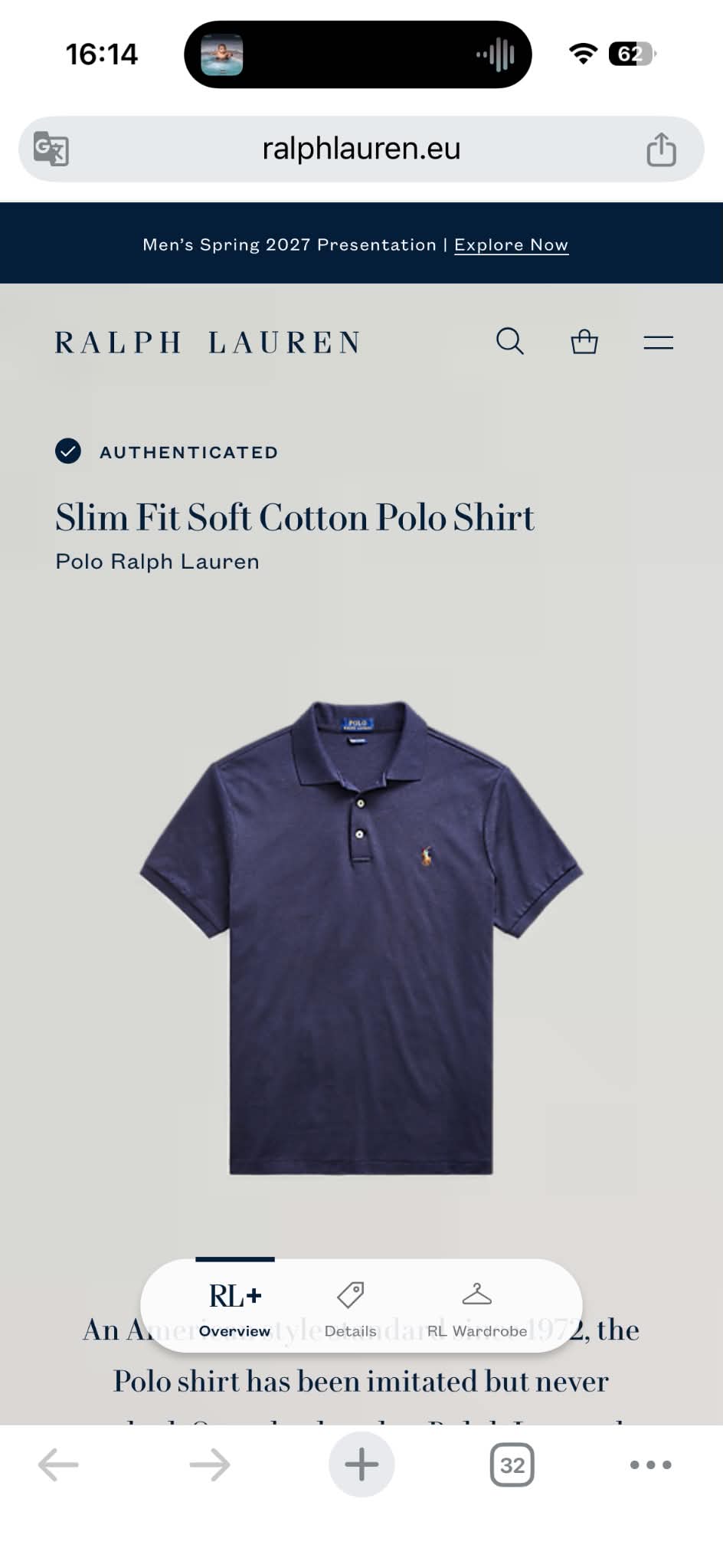 Polo Ralph Lauren PREMIUM Poloshirt (L)
