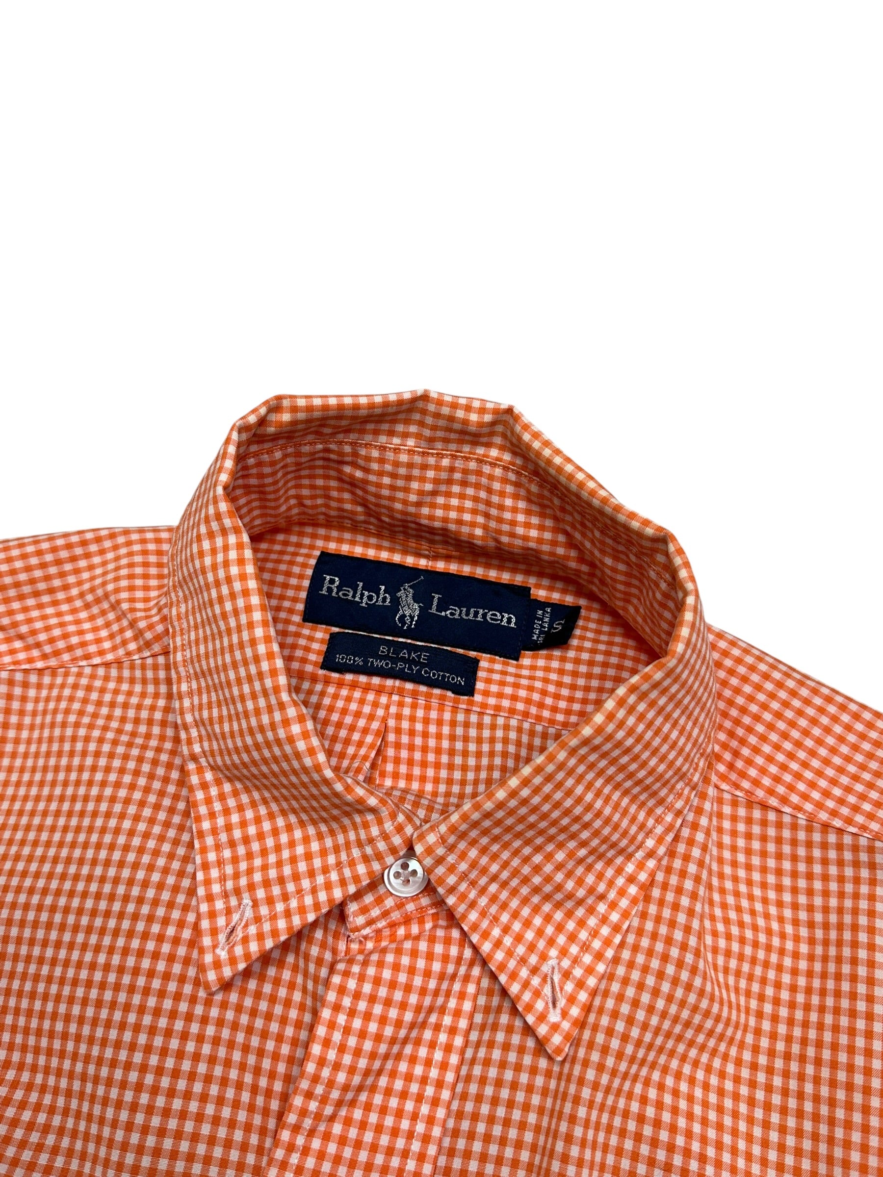 Ralph Lauren Orange Gingham Shirt (M)