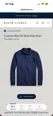 Polo Ralph Lauren Longsleeve Poloshirt 8XL)