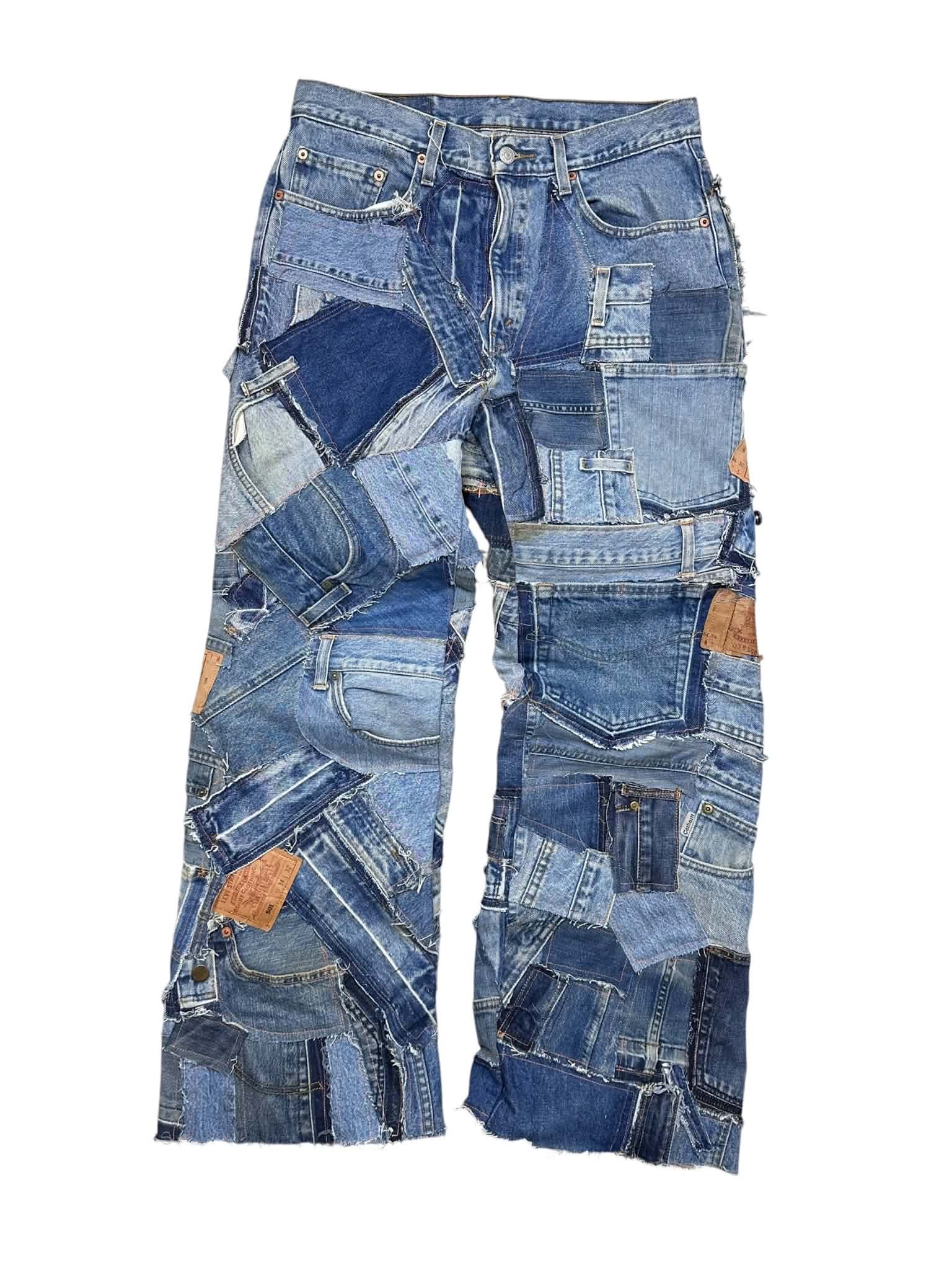 Custom Levi's Patchwork Jeans (M)