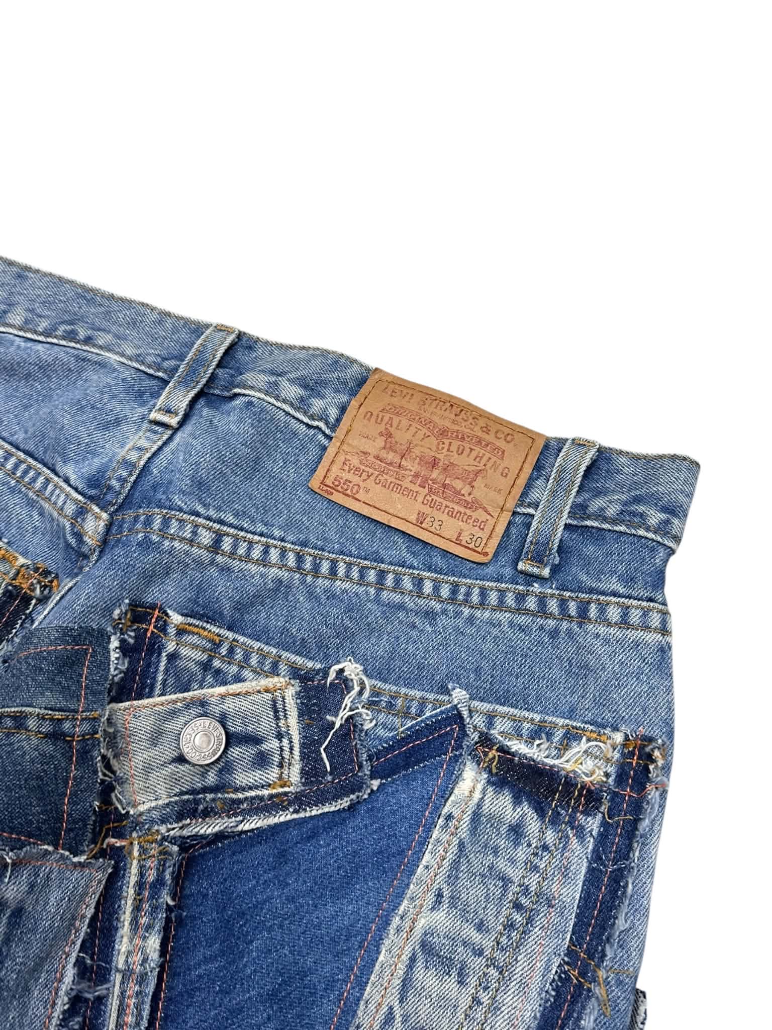Custom Levi's Patchwork Jeans (M)